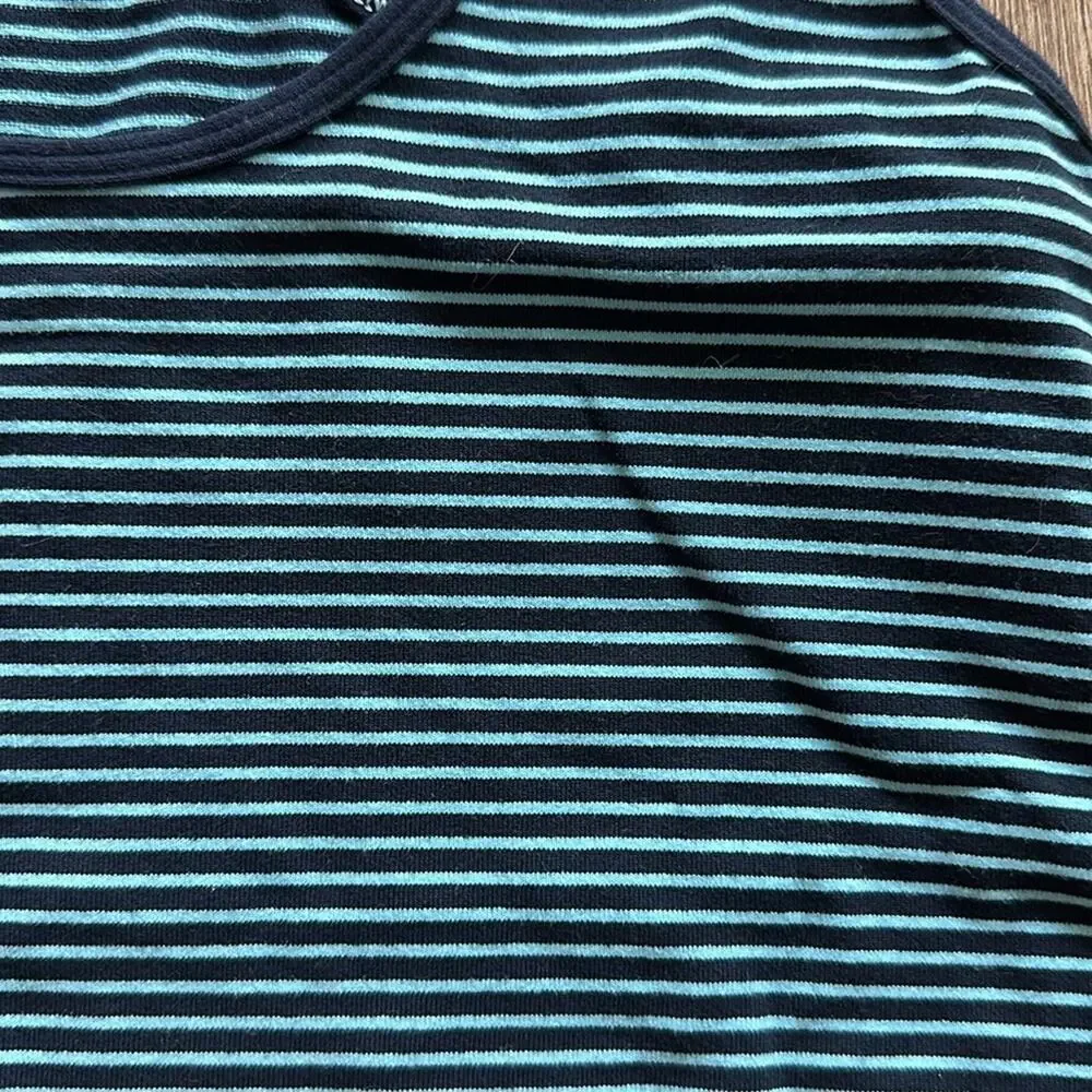 Lululemon Cool Racerback Tank Hyper Stripe Blue Moon‎ Inkwell Size 6